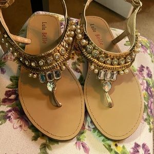 Bejeweled Sandals Size 10 WORN ONCE